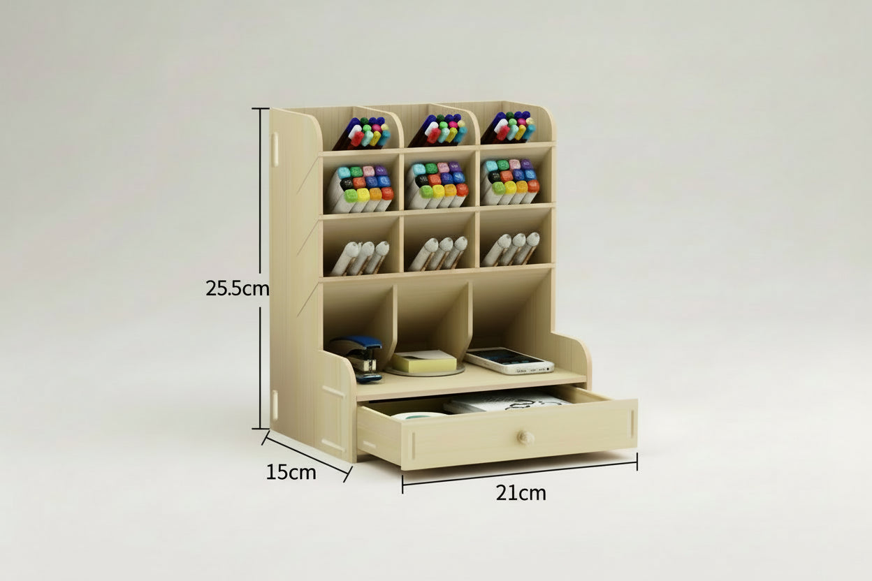 Wooden Desk Organizer